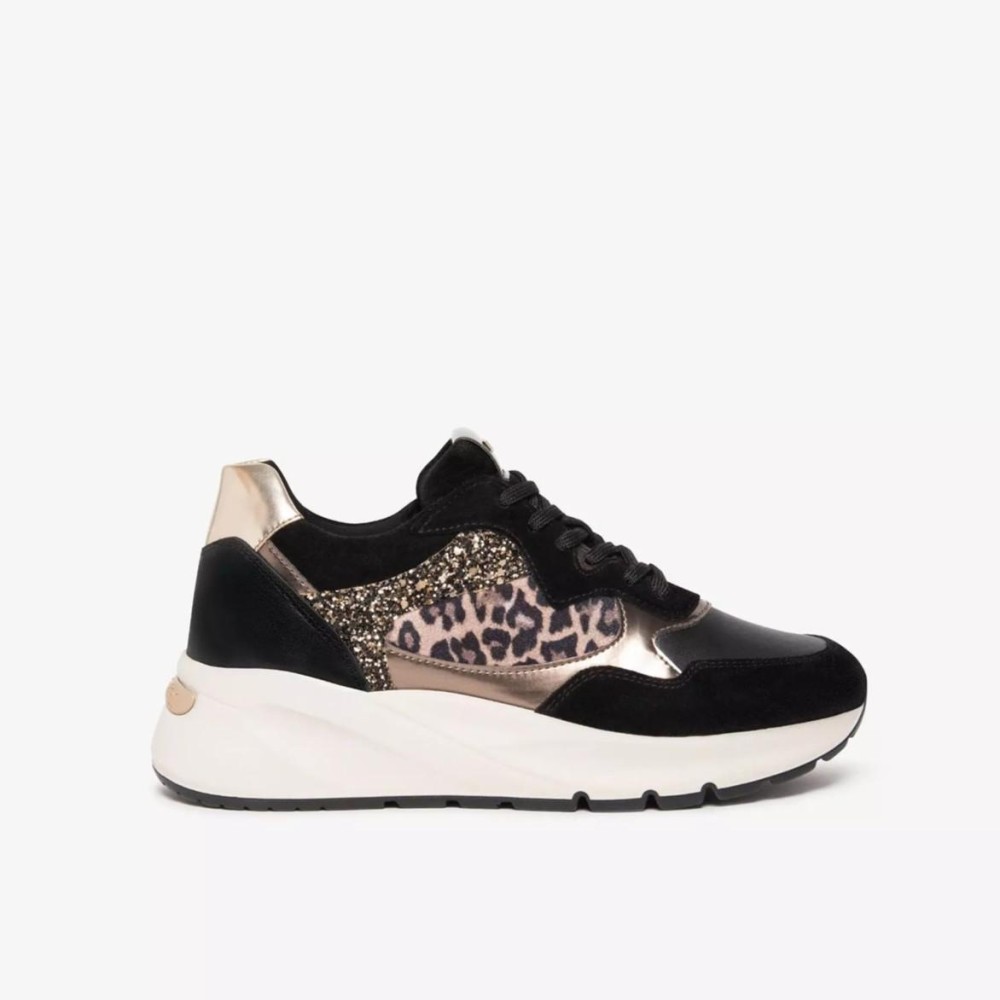 Sneaker Negro Leopardo