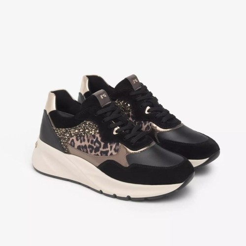 Sneaker Negro Leopardo