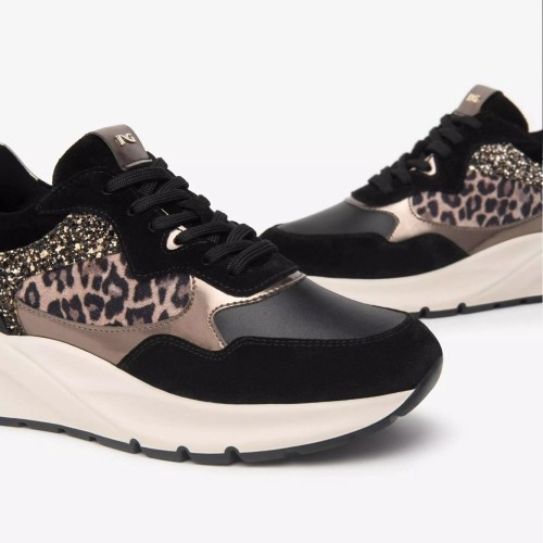 Sneaker Negro Leopardo