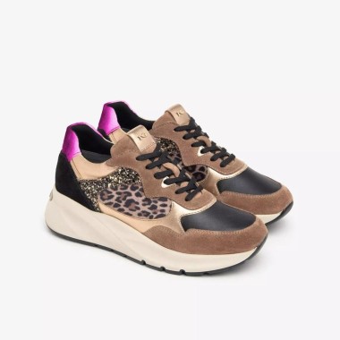 Sneaker Camel Leopardo