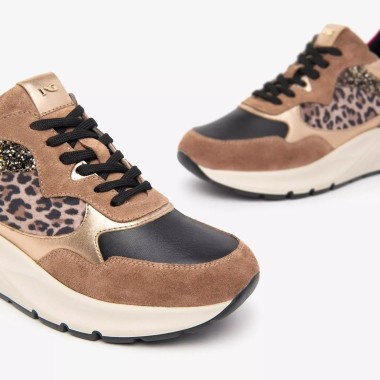 Sneaker Camel Leopardo