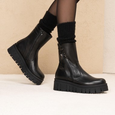 Botín Plataforma negro