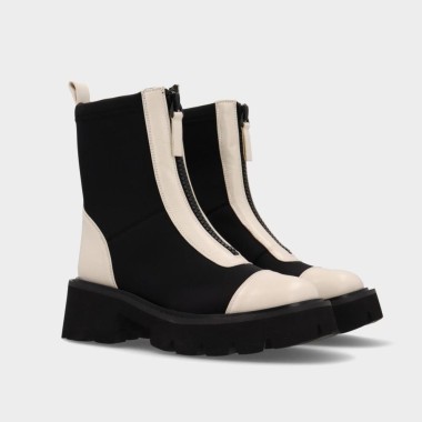 Botín Mantra blanco y negro