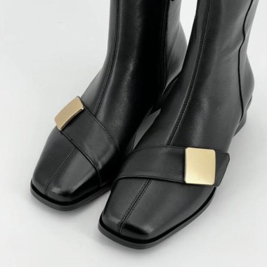 Botín Streets negro plano