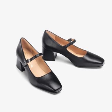 Mercedes de tacon de 6cm en negro