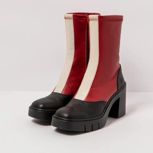 Botín rojo de tacón