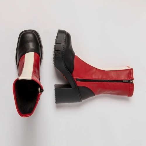 Botín rojo de tacón