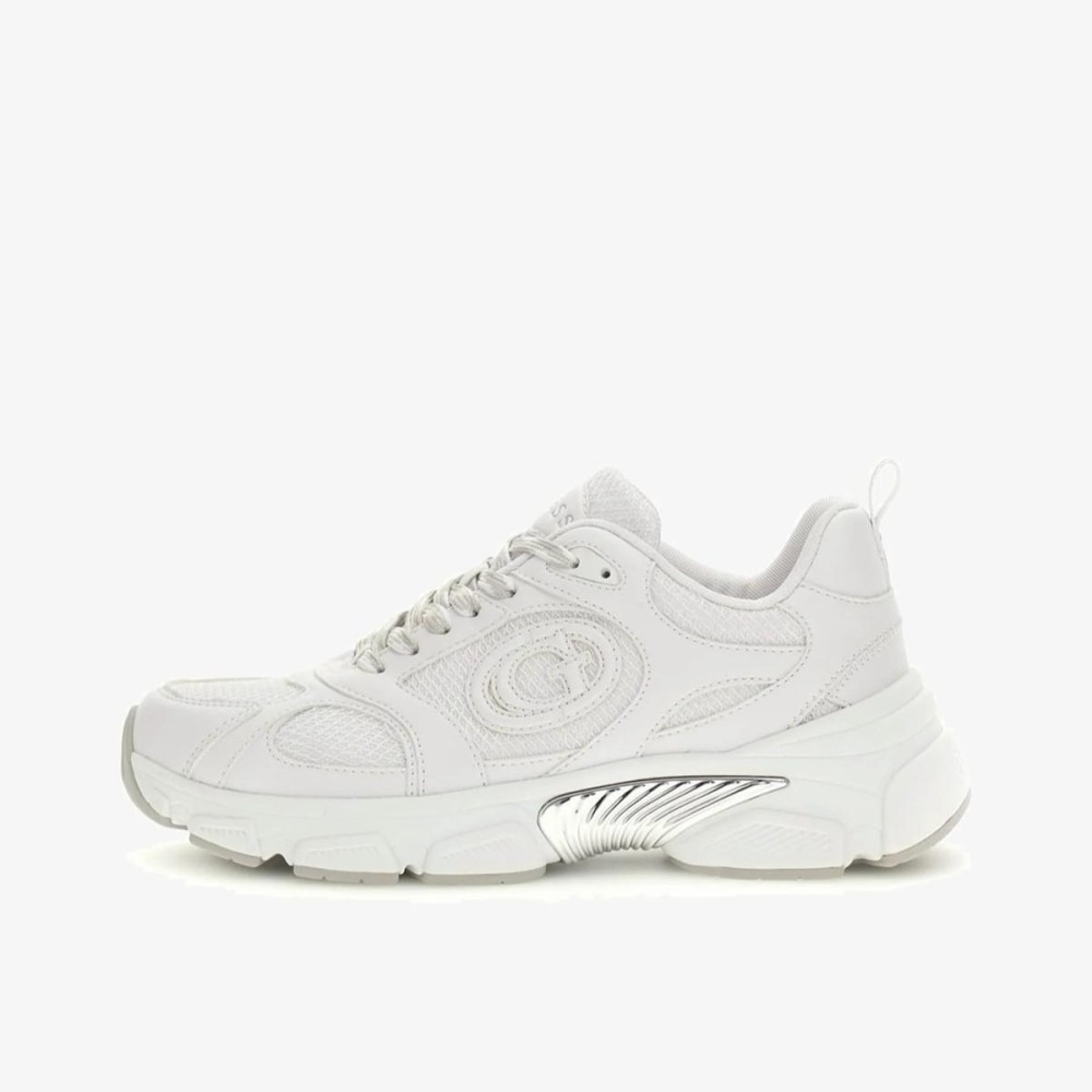 Sneaker blanco y plata