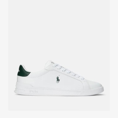 Zapatilla blanca logo en verde
