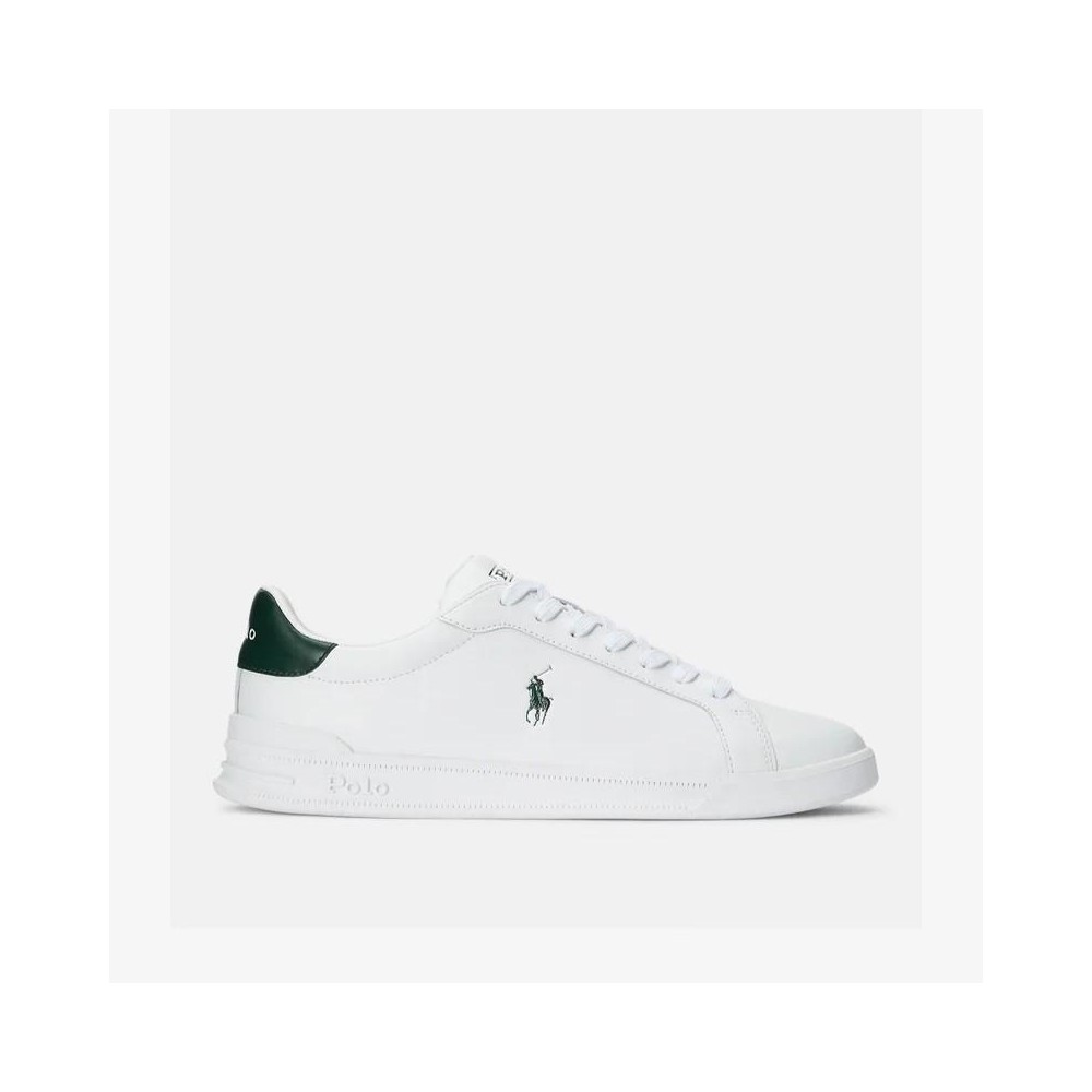 Zapatilla blanca logo en verde