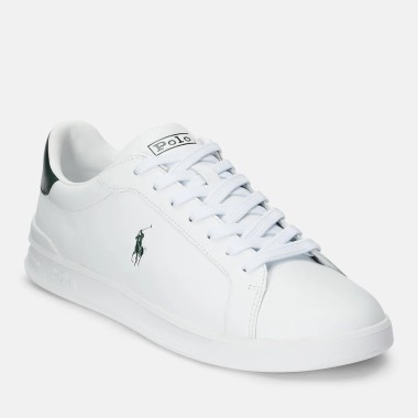 Zapatilla blanca logo en verde