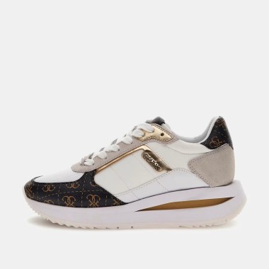 Sneaker Energy blanco y marrón