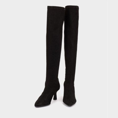 Bota alta elástica efecto ante